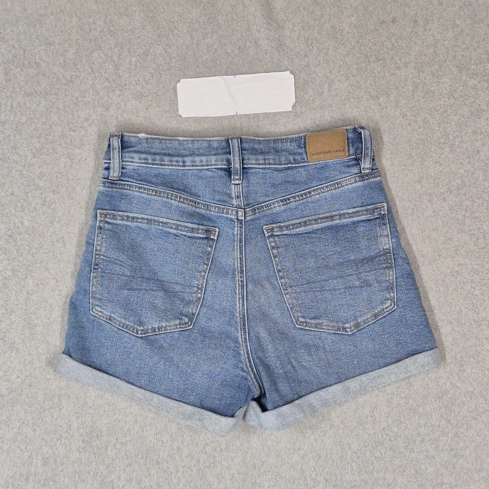 American Eagle Outfitters Women Shorts US 2 Blue Denim Jean Shorts Mom